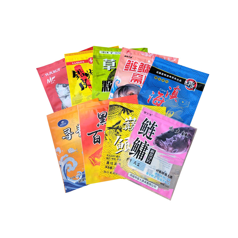 魚餌包(bao)裝袋餌(er)料窩料(liao)防潮三(san)邊封拉(la)鏈袋鋁(lǚ)箔袋彩(cǎi)印複合(hé)自立袋(dai)